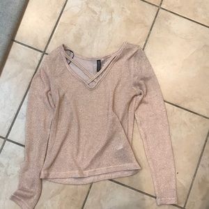 Shinny see through top